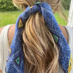 silk geometric scarf